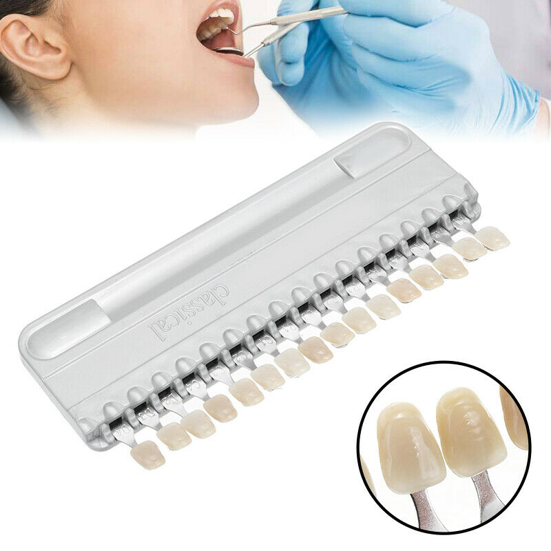 16 Colors Durable Porcelain Teeth Dental Materials Vita Shade Guide Tool-us